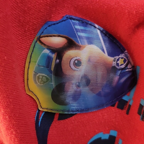 Paw Patrol red pullover hoodie with holographic patch - Picture 5 of 6